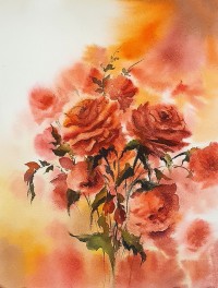 Shaima Umer, 11 x 15 Inch, Watercolor on Paper, Floral Painting, AC-SHA-070